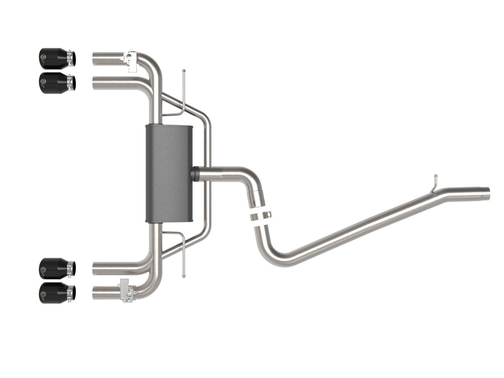aFe MACH Force-Xp 3 IN to 2-1/2 IN 304 Stainless Steel Cat-Back Exhaust System w/ Black Tip - Audi S3 2015-2020