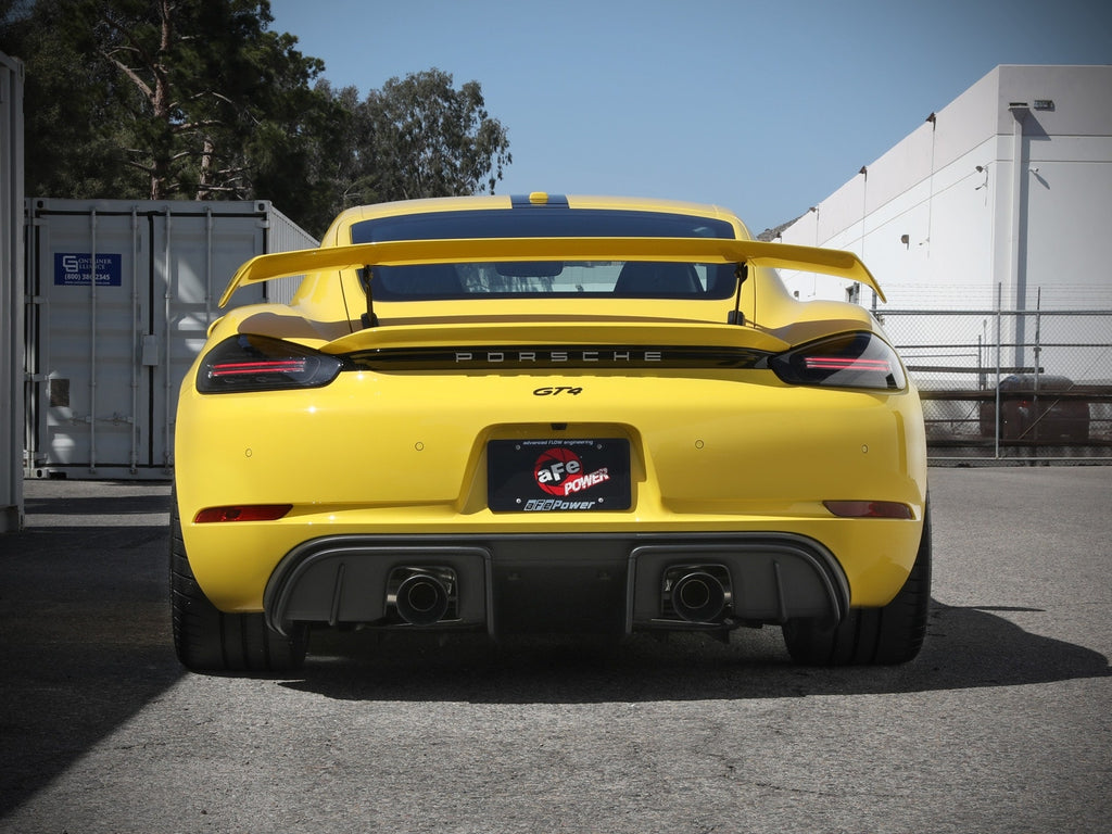 aFe MACH Force-Xp 2-1/4 IN to 2-1/2 IN 304 Stainless Steel Cat-Back Exhaust System - Porsche Cayman GT4 2020-2023
