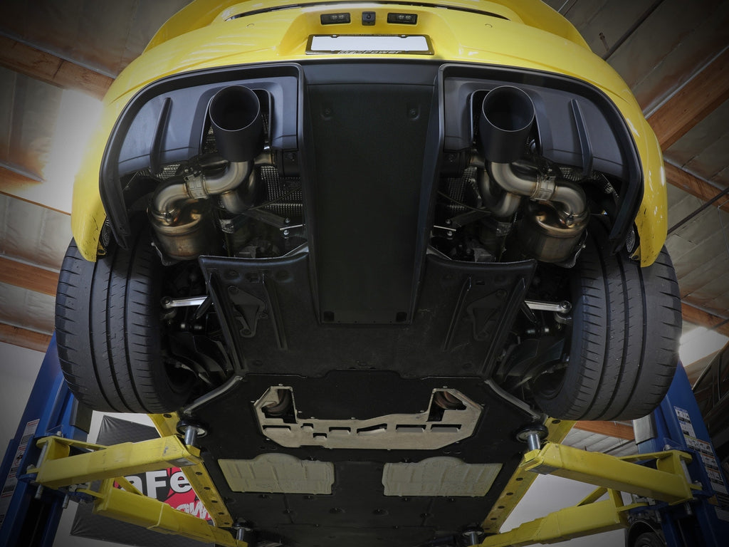 aFe MACH Force-Xp 2-1/4 IN to 2-1/2 IN 304 Stainless Steel Cat-Back Exhaust System - Porsche Cayman GT4 2020-2023