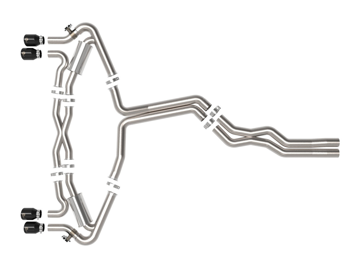 aFe MACH Force-Xp 3 IN to 2-1/2 IN 304 Stainless Steel Cat-Back Exhaust w/ Black Tip - Audi RS6 Avant 2021-2026
