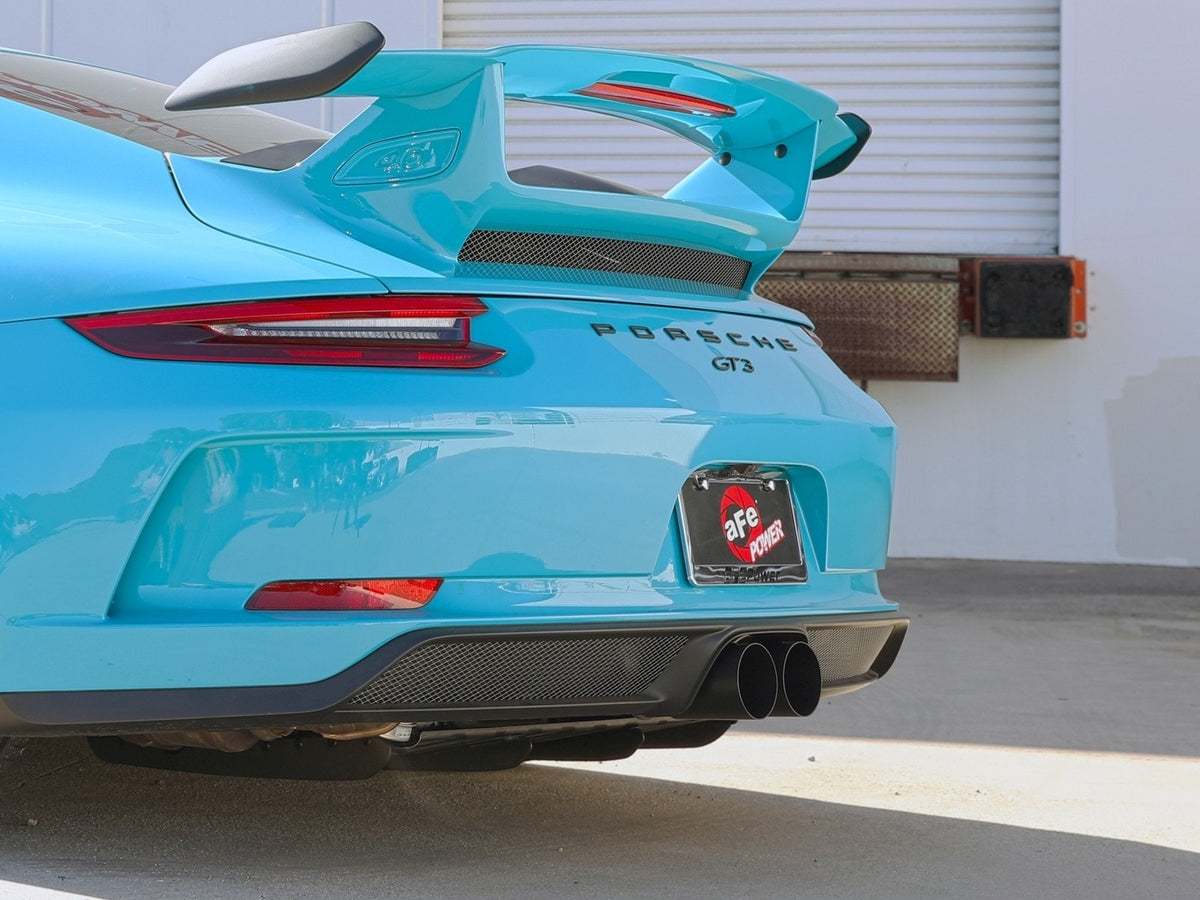 aFe MACH Force-Xp 2-1/2 IN to 2 IN 304 Stainless Steel Cat-Back Exhaust System - Porsche 911 GT3 (991) 2014-2016