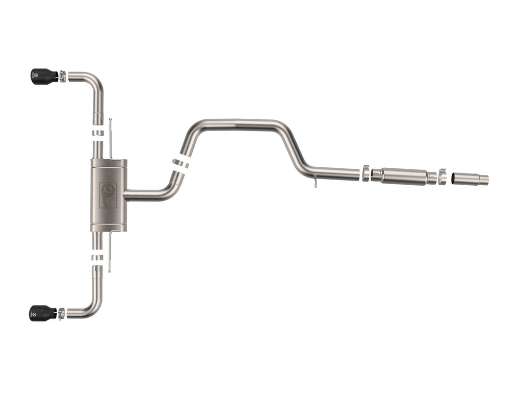 aFe MACH Force-Xp 3 IN to 2-1/2 IN 304 Stainless Steel Cat-Back Exhaust System - Volkswagen GTI (MKVIII) 2022-2026