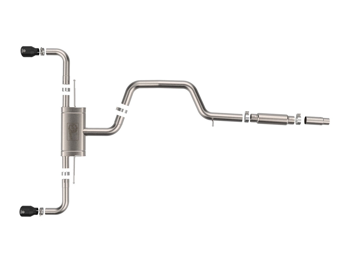 aFe MACH Force-Xp 3 IN to 2-1/2 IN 304 Stainless Steel Cat-Back Exhaust System - Volkswagen GTI (MKVIII) 2022-2026