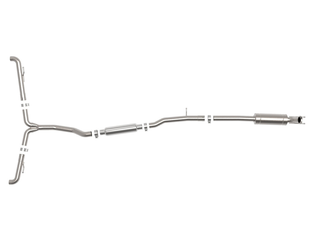 aFe MACH Force-Xp 2-1/2 IN to Dual 2-1/4 IN 304 Stainless Steel Cat-Back Exhaust System - Mercedes-Benz GLA250 2014-2019