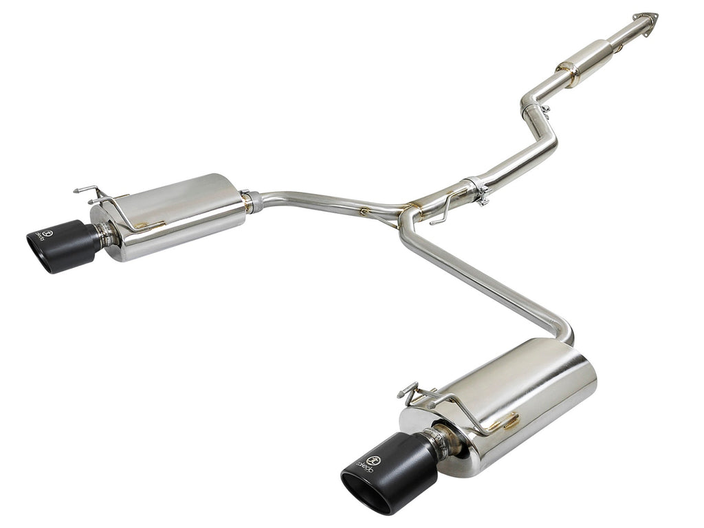 aFe Takeda 2-1/2 IN to Dual 1-3/4 IN 304 Stainless Steel Cat Back System - Honda Accord (Sedan) 2013-2017