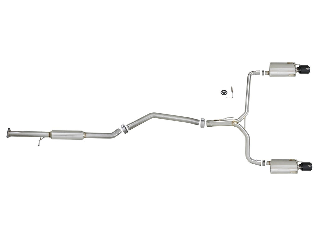 aFe Takeda 2-1/2 IN to Dual 1-3/4 IN 304 Stainless Steel Cat Back System - Honda Accord (Sedan) 2013-2017