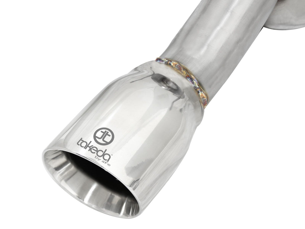 aFe Takeda 2 IN 304 Stainless Steel Axle-Back Exhaust System - Honda Fit 2007-2008