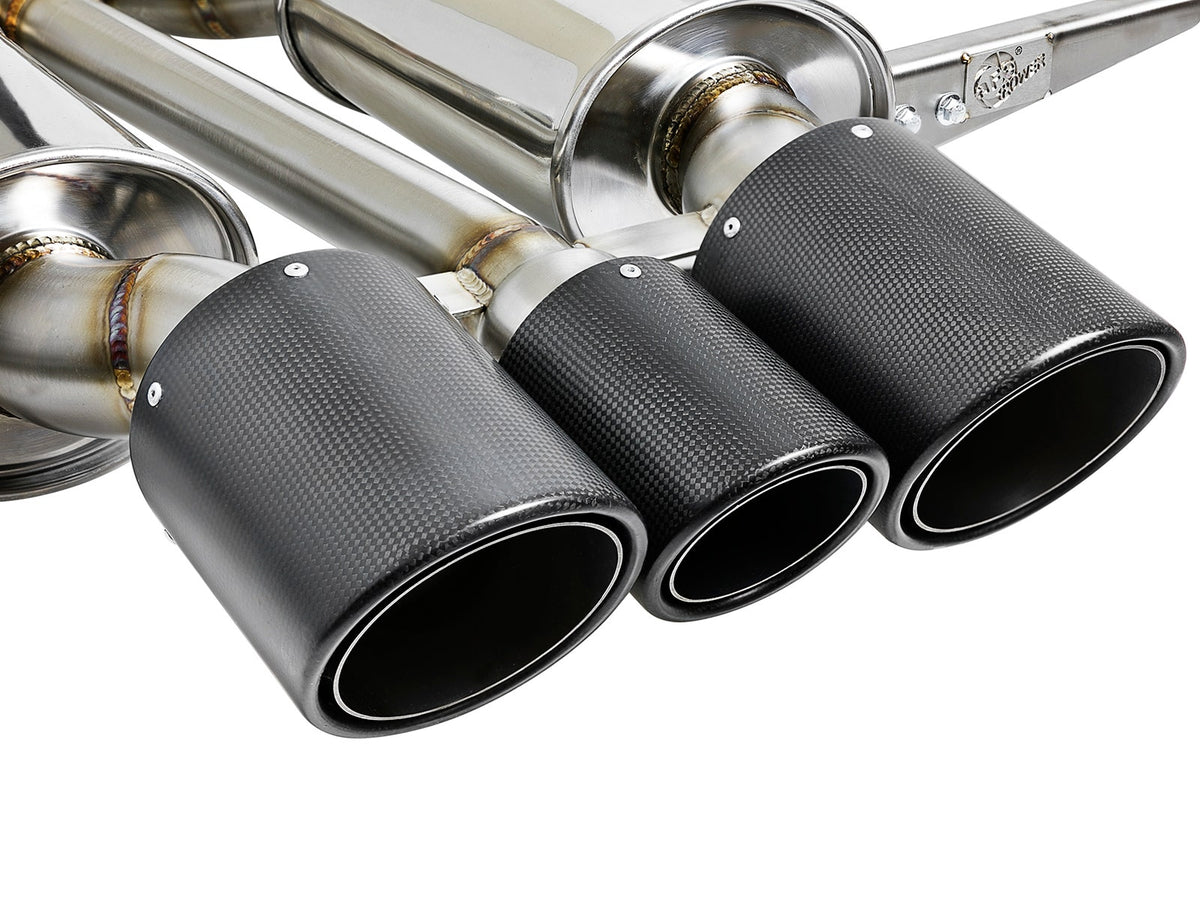 aFe Takeda 3 IN 304 Stainless Steel Cat-Back Exhaust System w/ Tri-Carbon Tips - Honda Civic Type R 2017-2021