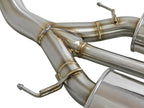 aFe Takeda 3 IN 304 Stainless Steel Cat-Back Exhaust System w/ Tri-Carbon Tips - Honda Civic Type R 2017-2021