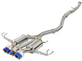 aFe Takeda 3 IN 304 Stainless Steel Cat-Back Exhaust System w/ Tri-Blue Flame Tips - Honda Civic Type R 2017-2021