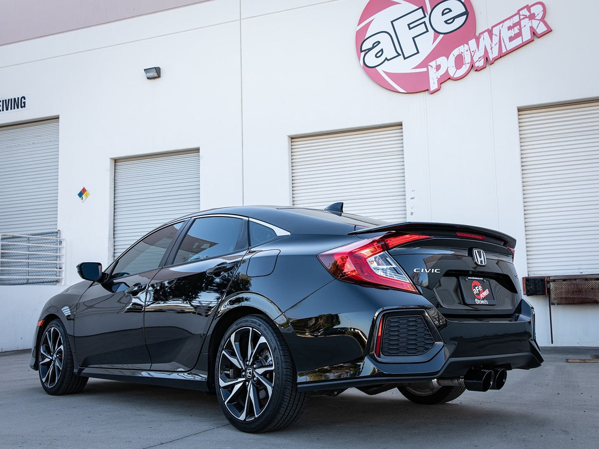 aFe Takeda 2-1/2 IN 304 Stainless Steel Cat-Back Exhaust System - Honda Civic Si Sedan 2017-2020