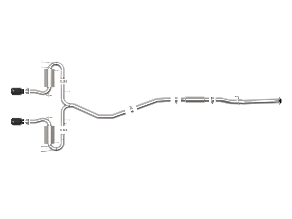 aFe Takeda 3 IN to 2-1/2 IN 304 Stainless Steel Cat-Back Exhaust System - Honda Civic Sport 2017-2021