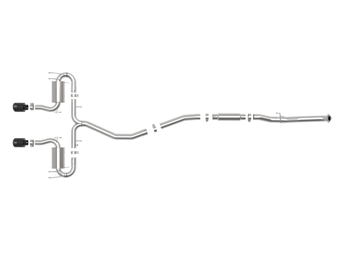 aFe Takeda 3 IN to 2-1/2 IN 304 Stainless Steel Cat-Back Exhaust System - Honda Civic Sport 2017-2021