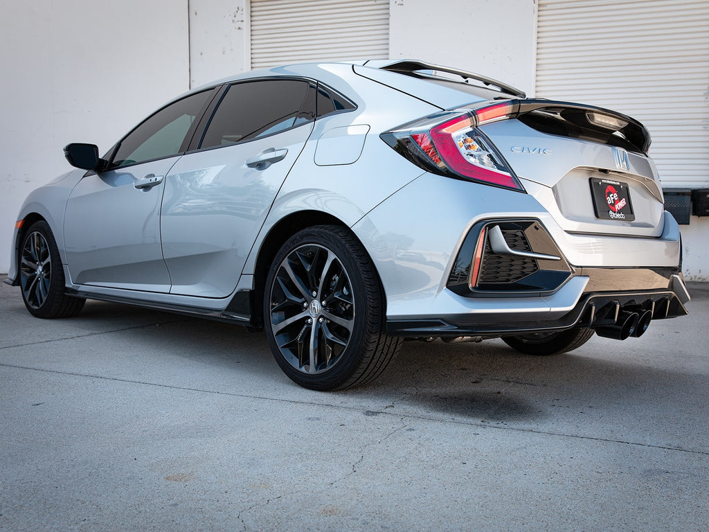aFe Takeda 3 IN to 2-1/2 IN 304 Stainless Steel Cat-Back Exhaust System - Honda Civic Sport 2017-2021