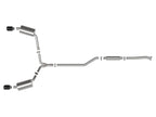 aFe Takeda 2-1/2 IN to 2-1/4 IN 304 Stainless Steel Cat-Back Exhaust System w/ Black Tip - Acura TSX 2009-2014
