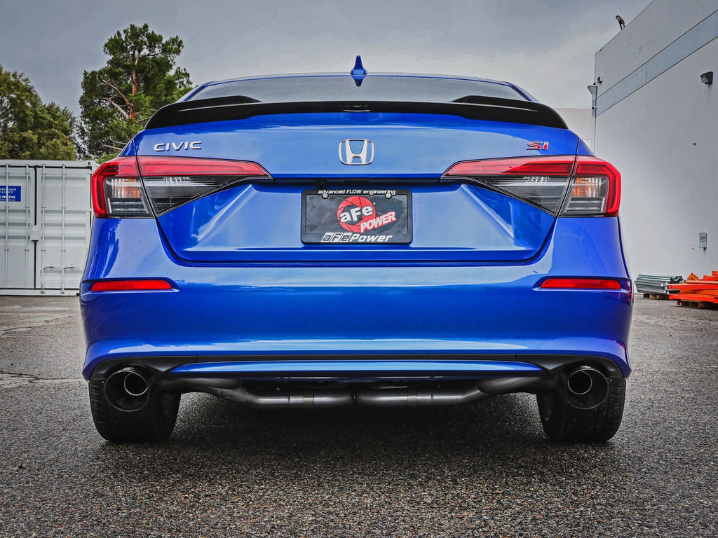 aFe Takeda 2-1/2 IN to 3 IN 304 Stainless Steel Cat-Back Exhaust System w/ Black Tip - Honda Civic Si 2022-2026