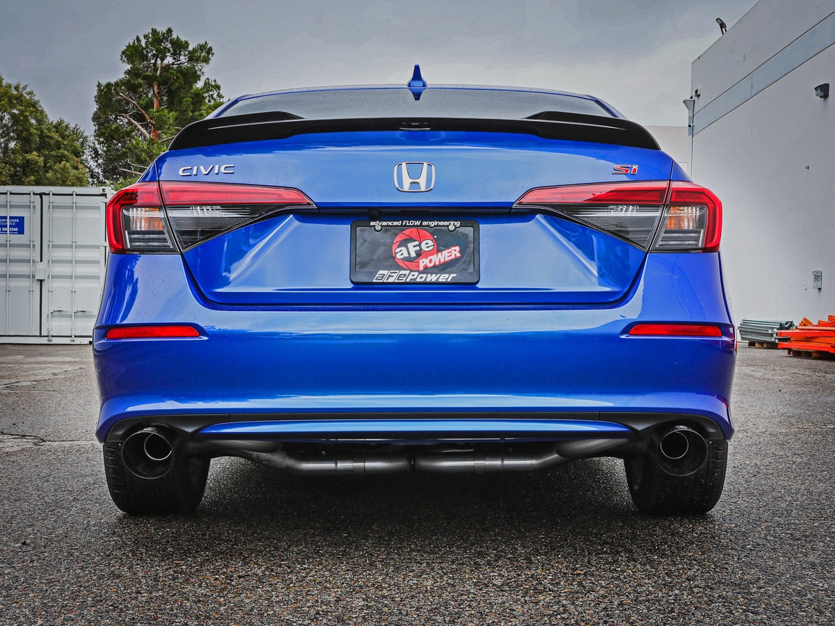 aFe Takeda 2-1/2 IN to 3 IN 304 Stainless Steel Cat-Back Exhaust System w/ Black Tip - Honda Civic Si 2022-2026