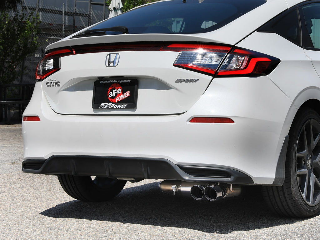aFe Takeda 2-1/2 IN 304 Stainless Steel Cat-Back Exhaust System w/ Black Tip - Honda Civic Sport Hatchback 2022-2026