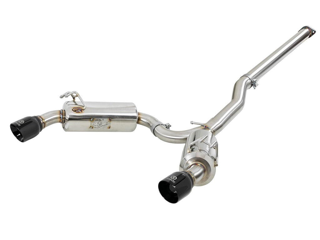 aFe Takeda 3 IN to 2-1/2 IN 304 Stainless Steel Cat-Back Exhaust System - Mitsubishi Lancer EVO X 2008-2015