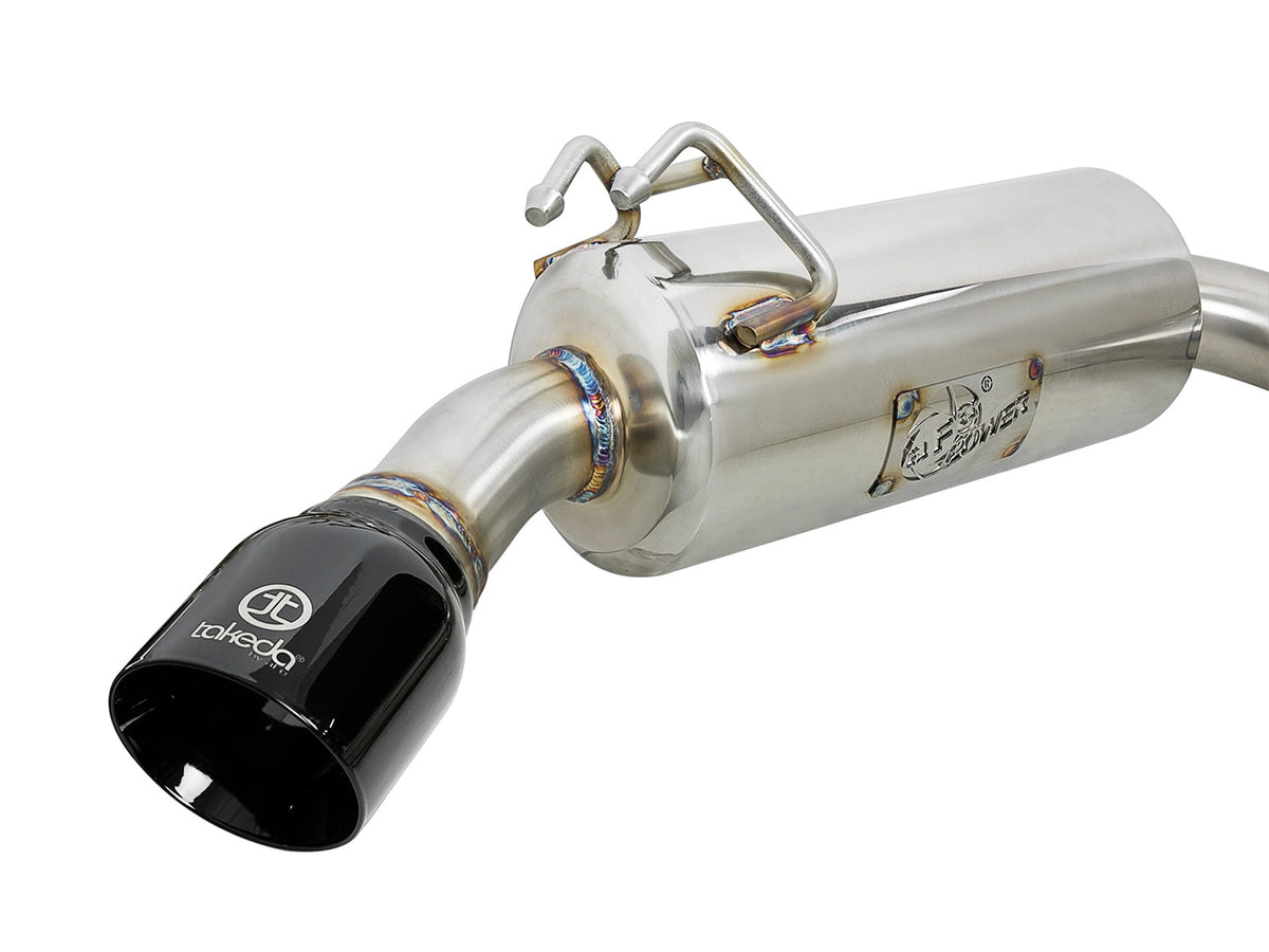 aFe Takeda 3 IN to 2-1/2 IN 304 Stainless Steel Cat-Back Exhaust System - Mitsubishi Lancer EVO X 2008-2015