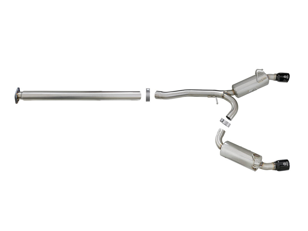 aFe Takeda 3 IN to 2-1/2 IN 304 Stainless Steel Cat-Back Exhaust System - Mitsubishi Lancer EVO X 2008-2015