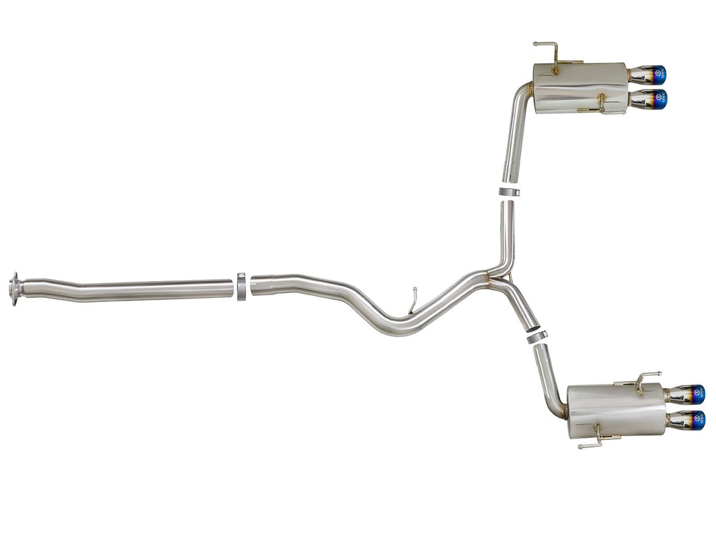 aFe Takeda 3 IN to 2-1/4 IN 304 Stainless Steel Cat-Back Exhaust System - Subaru WRX/STI 2015-2021