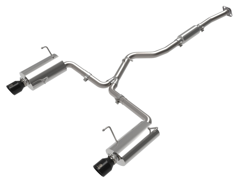 aFe Takeda 2-1/2 IN to 2-1/4 IN 304 Stainless Steel Cat-Back Exhaust System w/ Black Tip - Subaru Forester 2014-2018