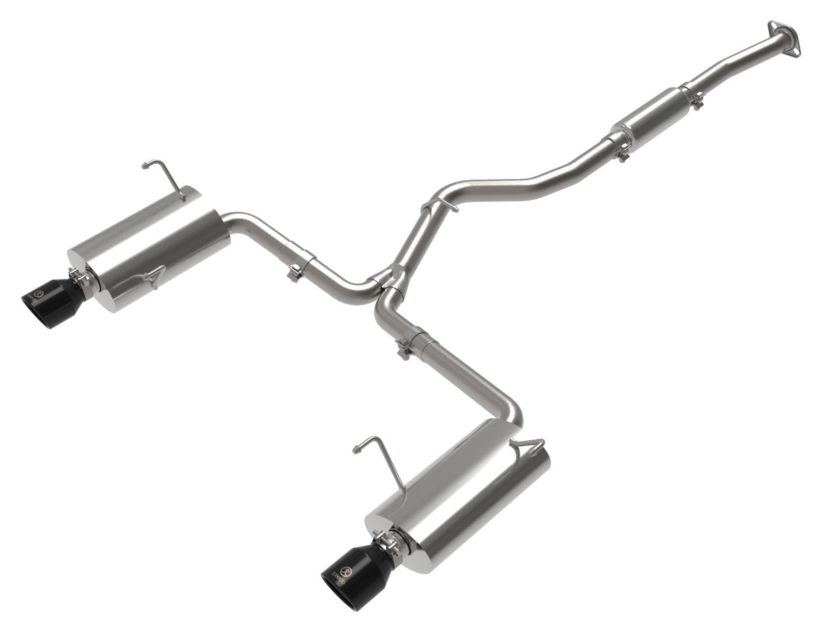 aFe Takeda 2-1/2 IN to 2-1/4 IN 304 Stainless Steel Cat-Back Exhaust System w/ Black Tip - Subaru Forester 2014-2018