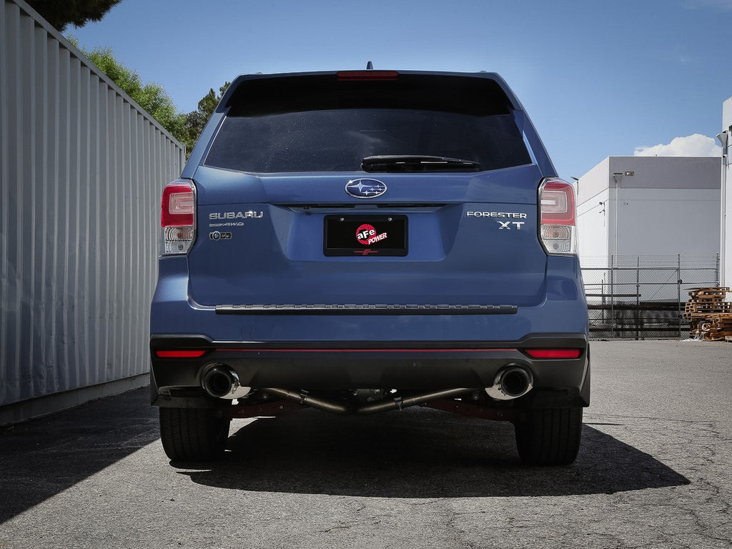 aFe Takeda 2-1/2 IN to 2-1/4 IN 304 Stainless Steel Cat-Back Exhaust System w/ Black Tip - Subaru Forester 2014-2018