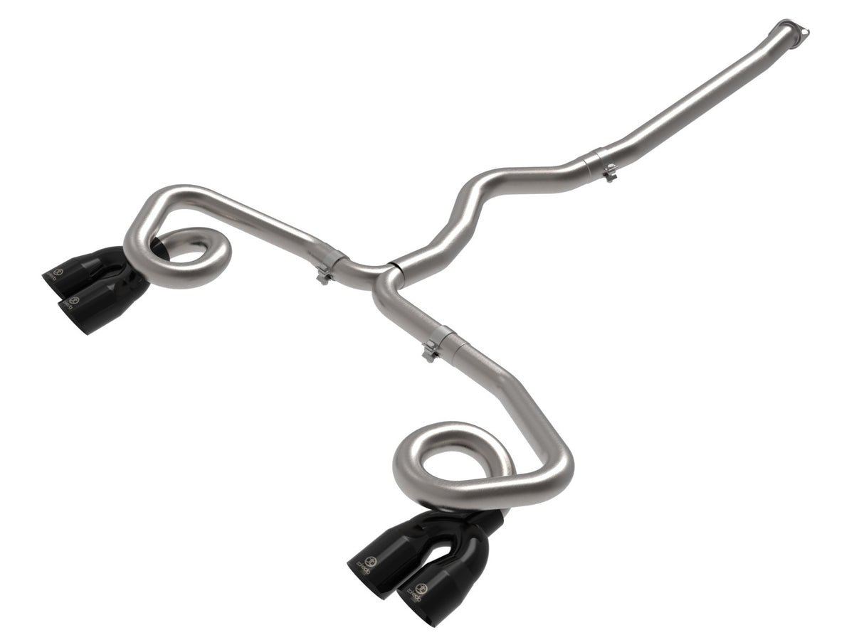 aFe Takeda 3 IN to 2-1/2 IN 304 Stainless Steel Cat-Back Exhaust System w/ Black Tip - Subaru WRX 2022-2026