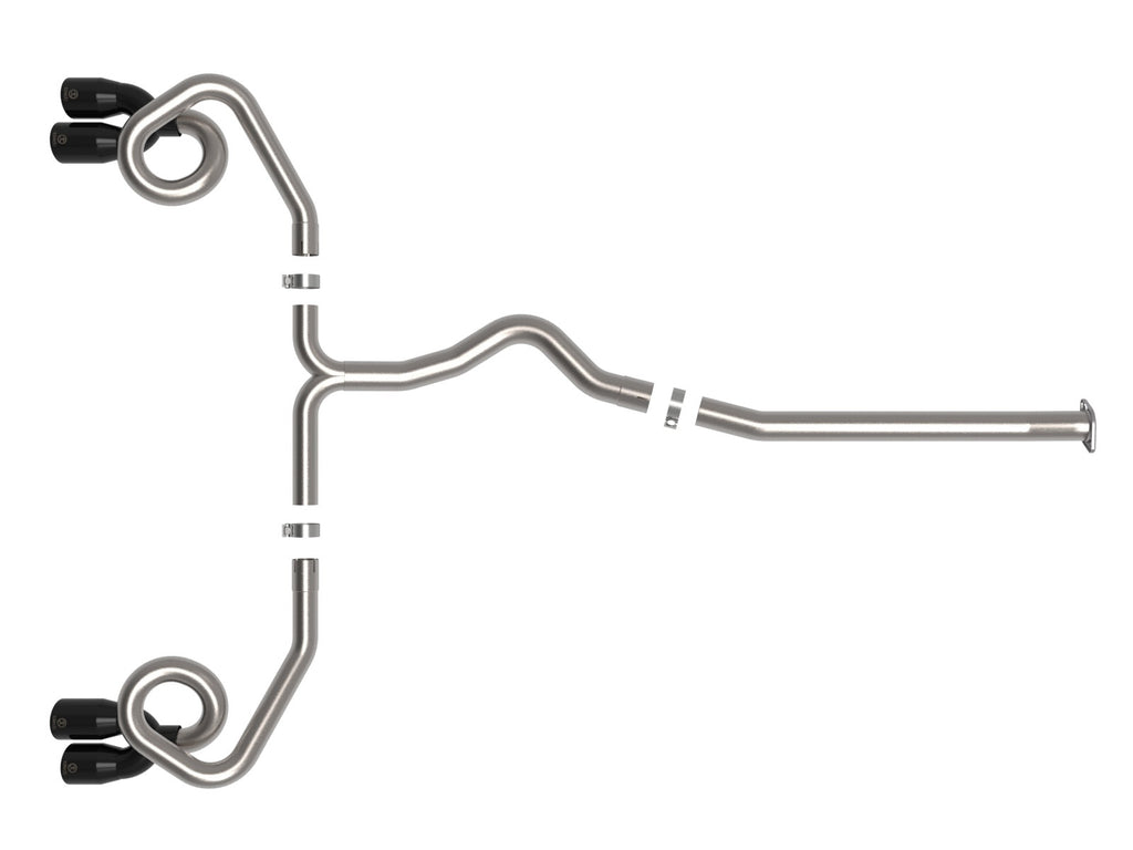 aFe Takeda 3 IN to 2-1/2 IN 304 Stainless Steel Cat-Back Exhaust System w/ Black Tip - Subaru WRX 2022-2026