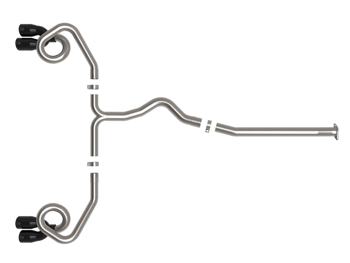 aFe Takeda 3 IN to 2-1/2 IN 304 Stainless Steel Cat-Back Exhaust System w/ Black Tip - Subaru WRX 2022-2026