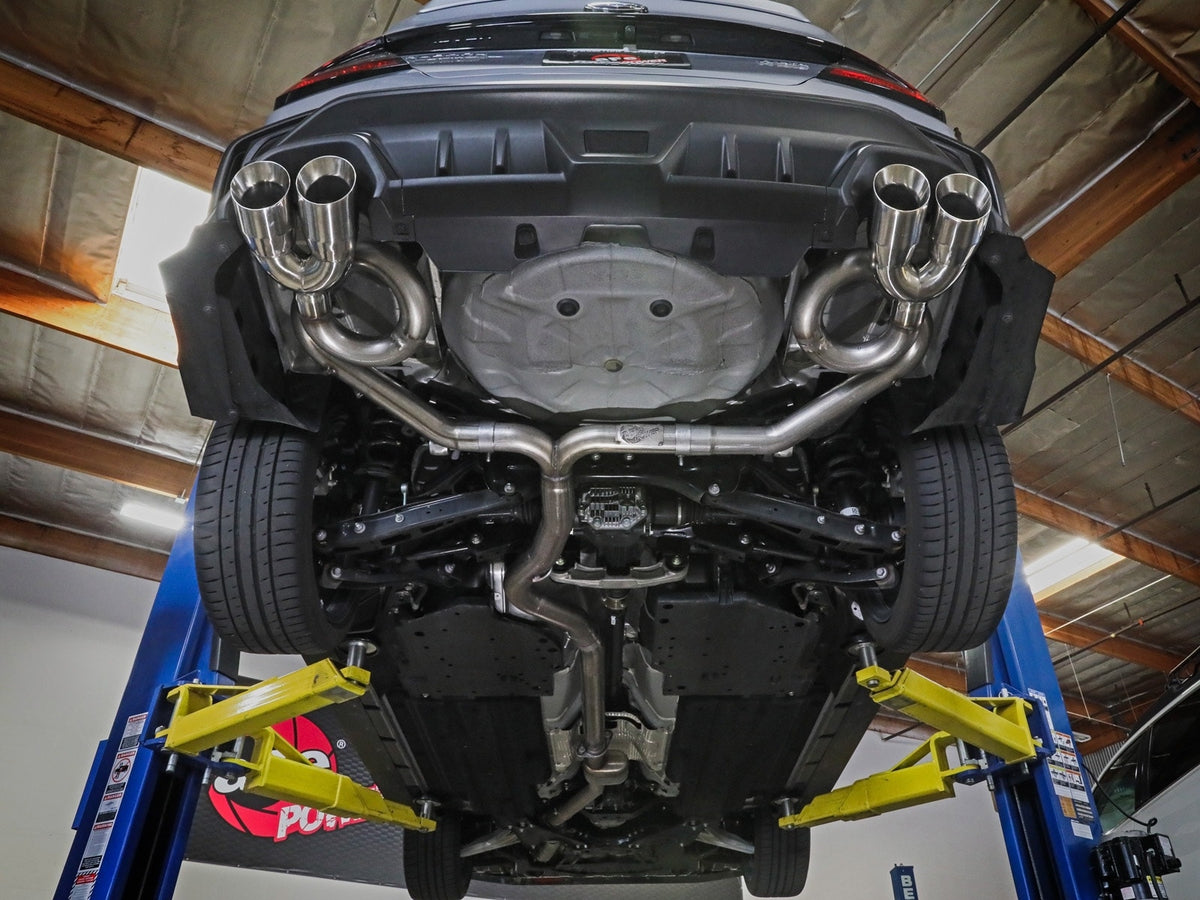 aFe Takeda 3 IN to 2-1/2 IN 304 Stainless Steel Cat-Back Exhaust System w/ Black Tip - Subaru WRX 2022-2026