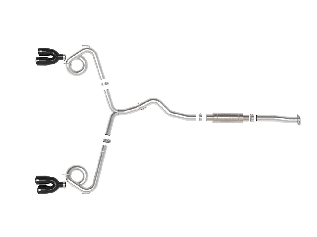 aFe Takeda 3 IN to 2-1/2 IN 304 Stainless Steel Cat-Back Exhaust System w/ Black Tip - Subaru WRX/STI 2015-2021