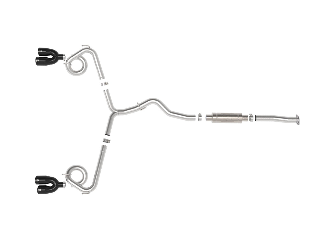 aFe Takeda 3 IN to 2-1/2 IN 304 Stainless Steel Cat-Back Exhaust System w/ Black Tip - Subaru WRX/STI 2015-2021