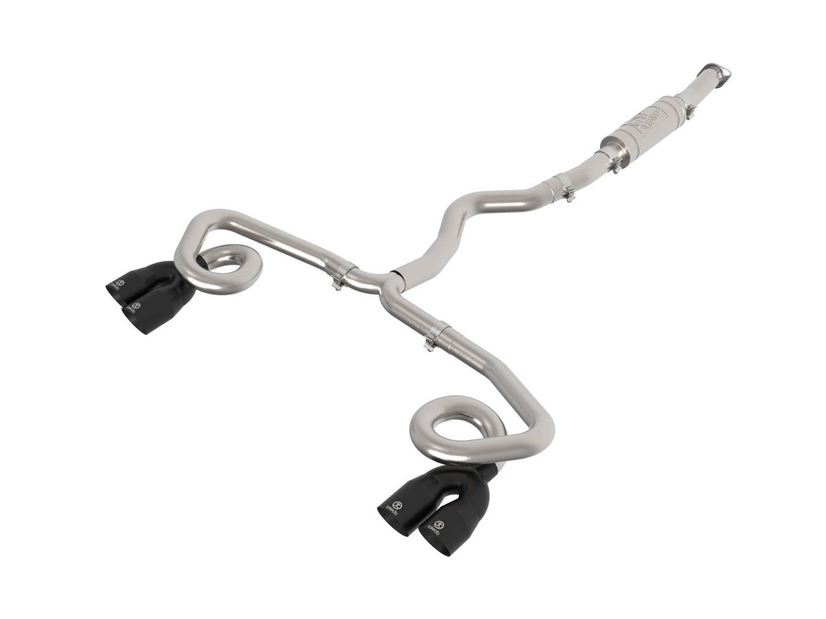 aFe Takeda 3 IN to 2-1/2 IN 304 Stainless Steel Cat-Back Exhaust System w/ Black Tip - Subaru WRX 2022-2026