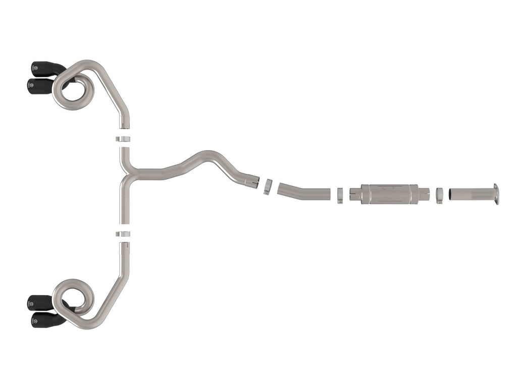 aFe Takeda 3 IN to 2-1/2 IN 304 Stainless Steel Cat-Back Exhaust System w/ Black Tip - Subaru WRX 2022-2026