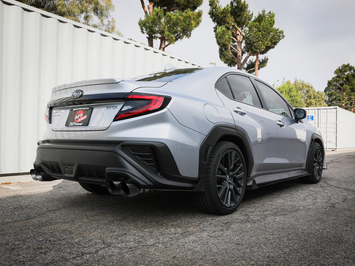 aFe Takeda 3 IN to 2-1/2 IN 304 Stainless Steel Cat-Back Exhaust System w/ Black Tip - Subaru WRX 2022-2026