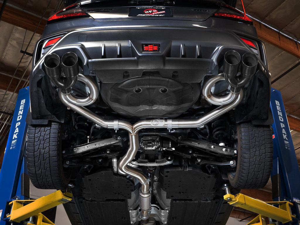 aFe Takeda 3 IN to 2-1/2 IN 304 Stainless Steel Cat-Back Exhaust System w/ Black Tip - Subaru WRX 2022-2026