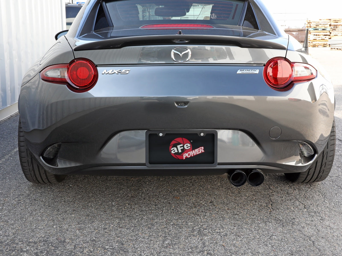 aFe Takeda 2-1/2 IN to 2-1/4 IN 304 Stainless Steel Axle-Back Exhaust w/ Black Tip - Mazda MX-5 Miata (ND) 2016-2026