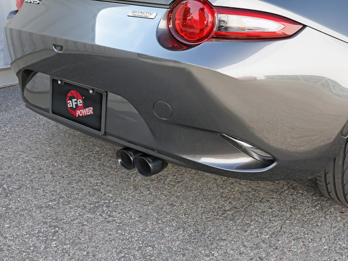 aFe Takeda 2-1/2 IN to 2-1/4 IN 304 Stainless Steel Cat-Back Exhaust w/ Black Tip - Mazda MX-5 Miata (ND) 2016-2026