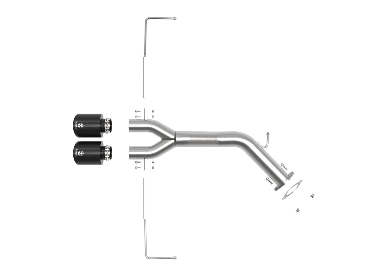 aFe Takeda 3 IN to 2-1/2 IN 304 Stainless Steel Axle-Back Exhaust System - Hyundai Veloster 2019-2021