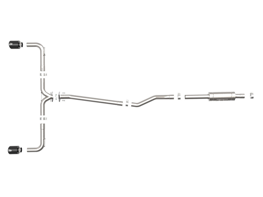 aFe Takeda 2-1/2 IN 304 Stainless Steel Cat-Back Exhaust System w/ Black Tip - Mazda 3 Hatchback 2014-2018