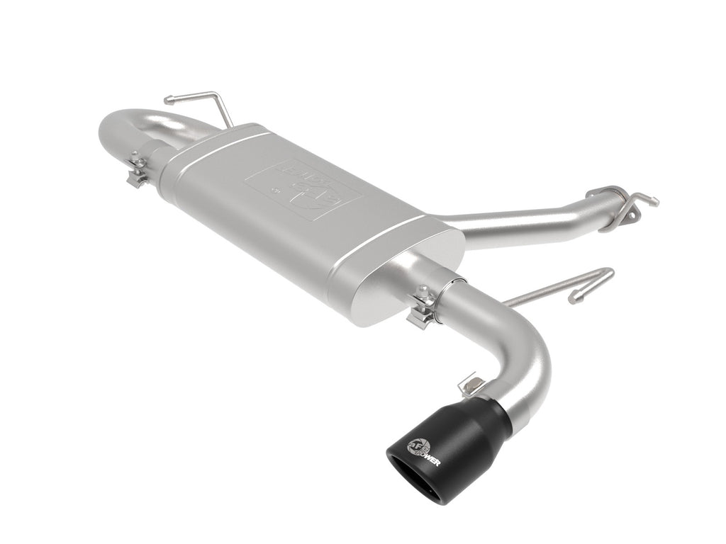 aFe Takeda 2-1/2 IN 304 Stainless Steel Axle-Back Exhaust System w/ Black Tip - Hyundai Kona 2018-2023