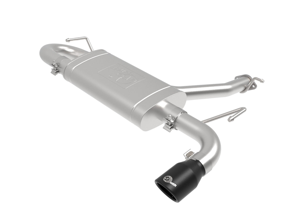 aFe Takeda 2-1/2 IN 304 Stainless Steel Axle-Back Exhaust System w/ Black Tip - Hyundai Kona 2018-2023