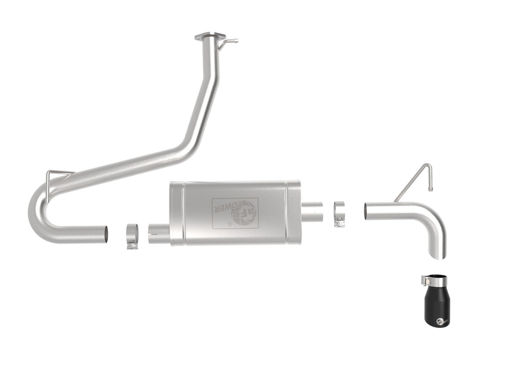 aFe Takeda 2-1/2 IN 304 Stainless Steel Axle-Back Exhaust System w/ Black Tip - Hyundai Kona 2018-2023