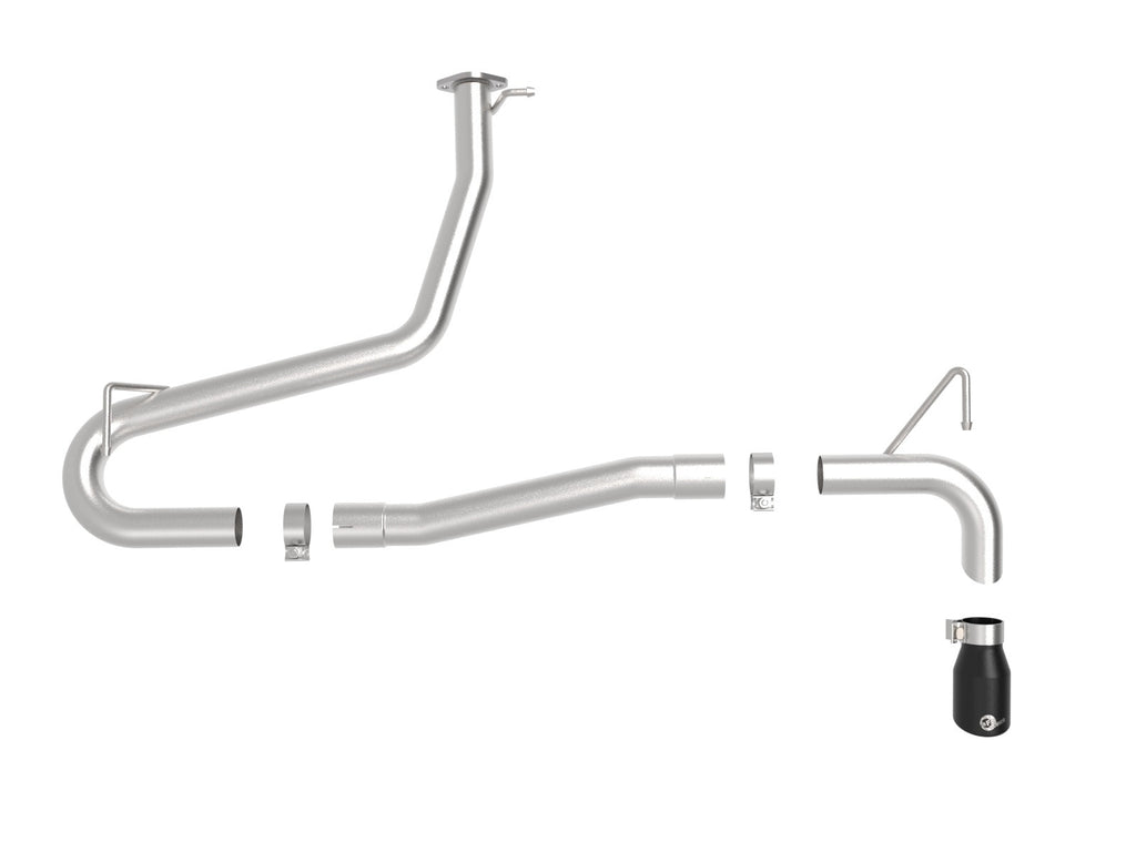 aFe Takeda 2-1/2 IN 304 Stainless Steel Axle-Back Exhaust System w/ Black Tip - No Muffler - Hyundai Kona 2018-2023