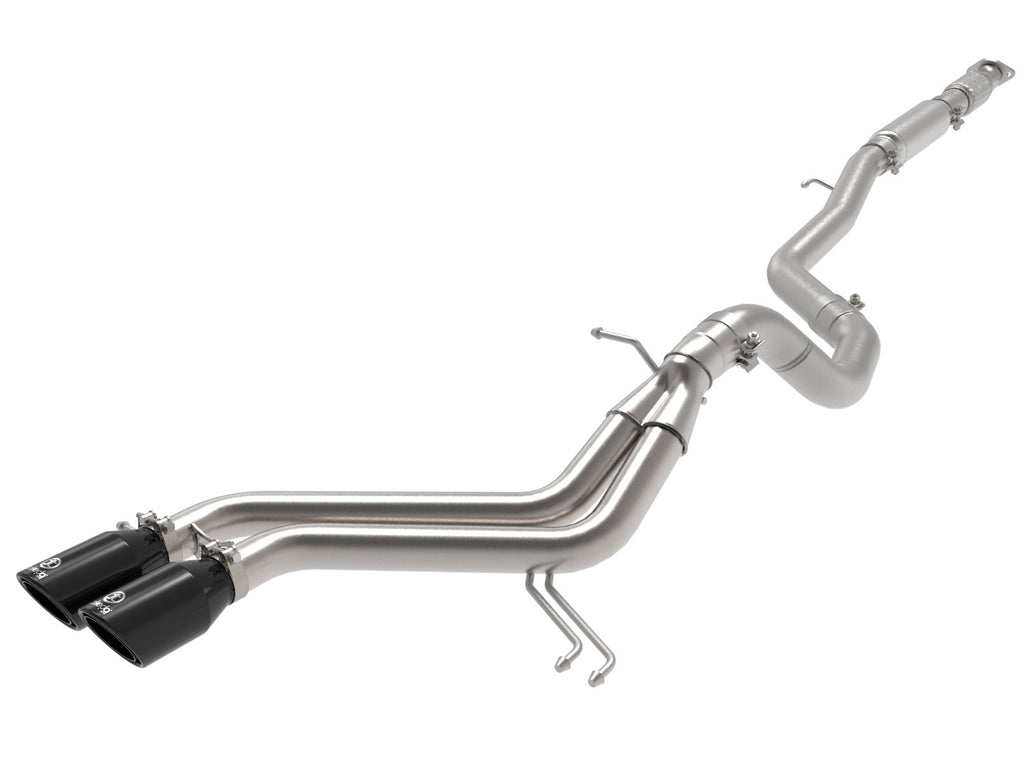 aFe Takeda 2-1/2 IN to 3 IN 304 Stainless Steel Cat-Back Exhaust System w/ Black Tip - Hyundai Veloster 2013-2017
