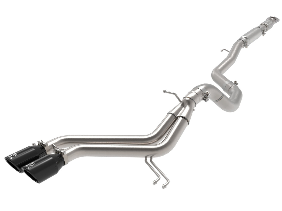 aFe Takeda 2-1/2 IN to 3 IN 304 Stainless Steel Cat-Back Exhaust System w/ Black Tip - Hyundai Veloster 2013-2017