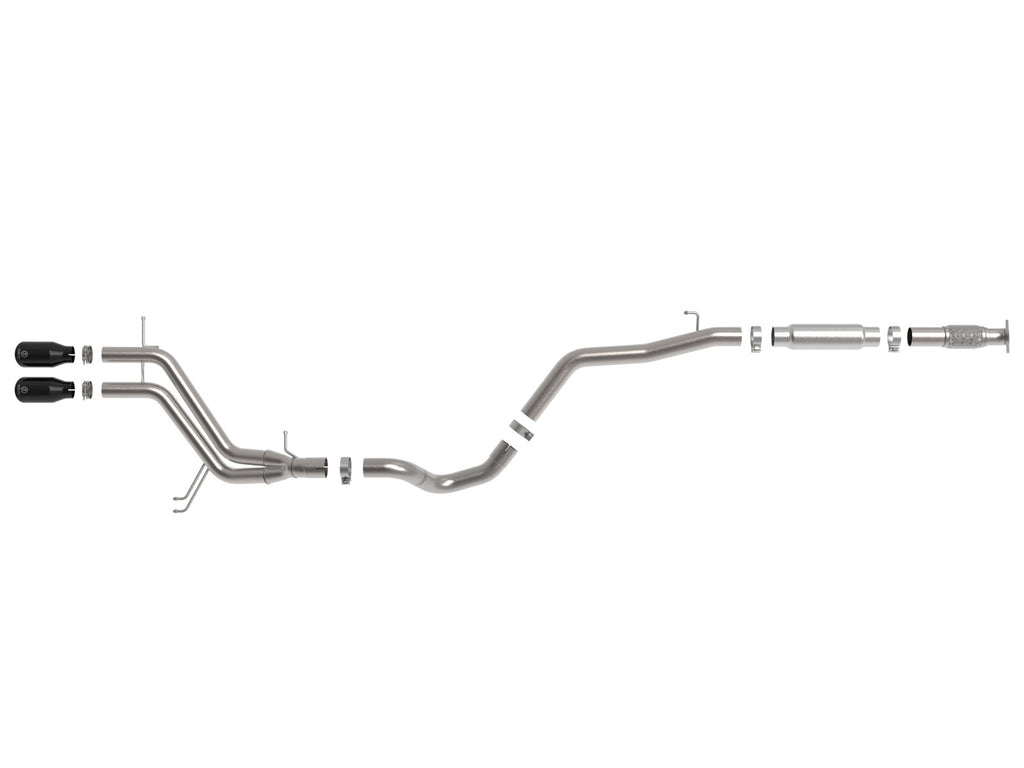 aFe Takeda 2-1/2 IN to 3 IN 304 Stainless Steel Cat-Back Exhaust System w/ Black Tip - Hyundai Veloster 2013-2017